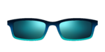 The Polarized Royal Blue to Seafoam Gradient Sun Top