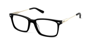The Kirby - Black Acetate Gold Metal