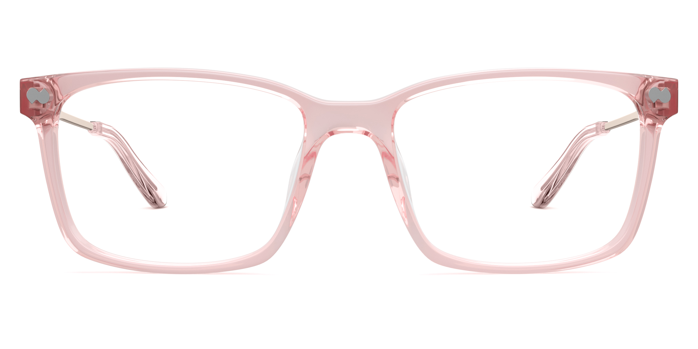 The Kirby - Pink Clear Acetate Rose Gold Metal - Image 2