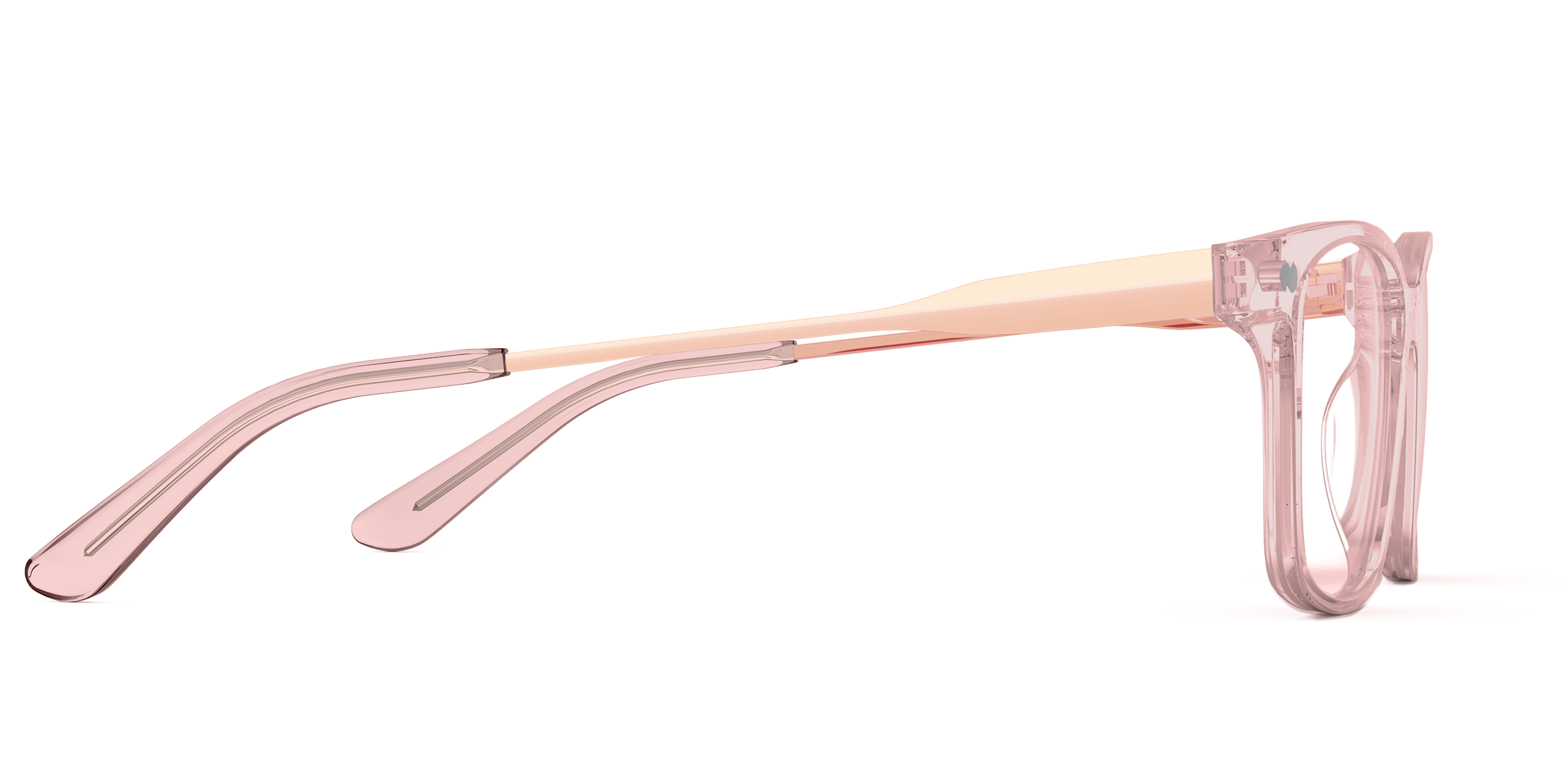 The Kirby - Pink Clear Acetate Rose Gold Metal - Image 3