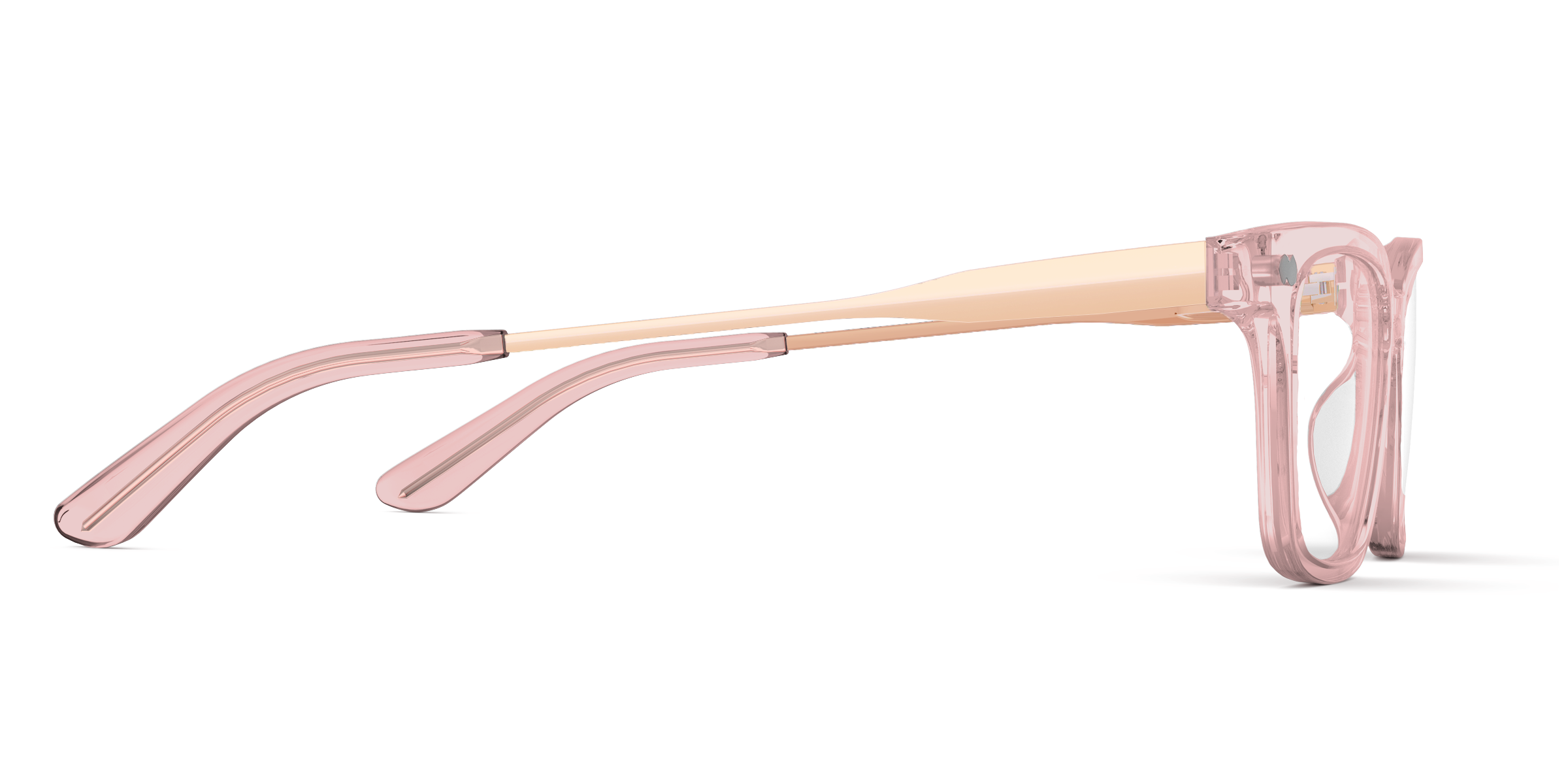 The Larkin - Pink Clear Acetate Rose Gold Metal - Image 3