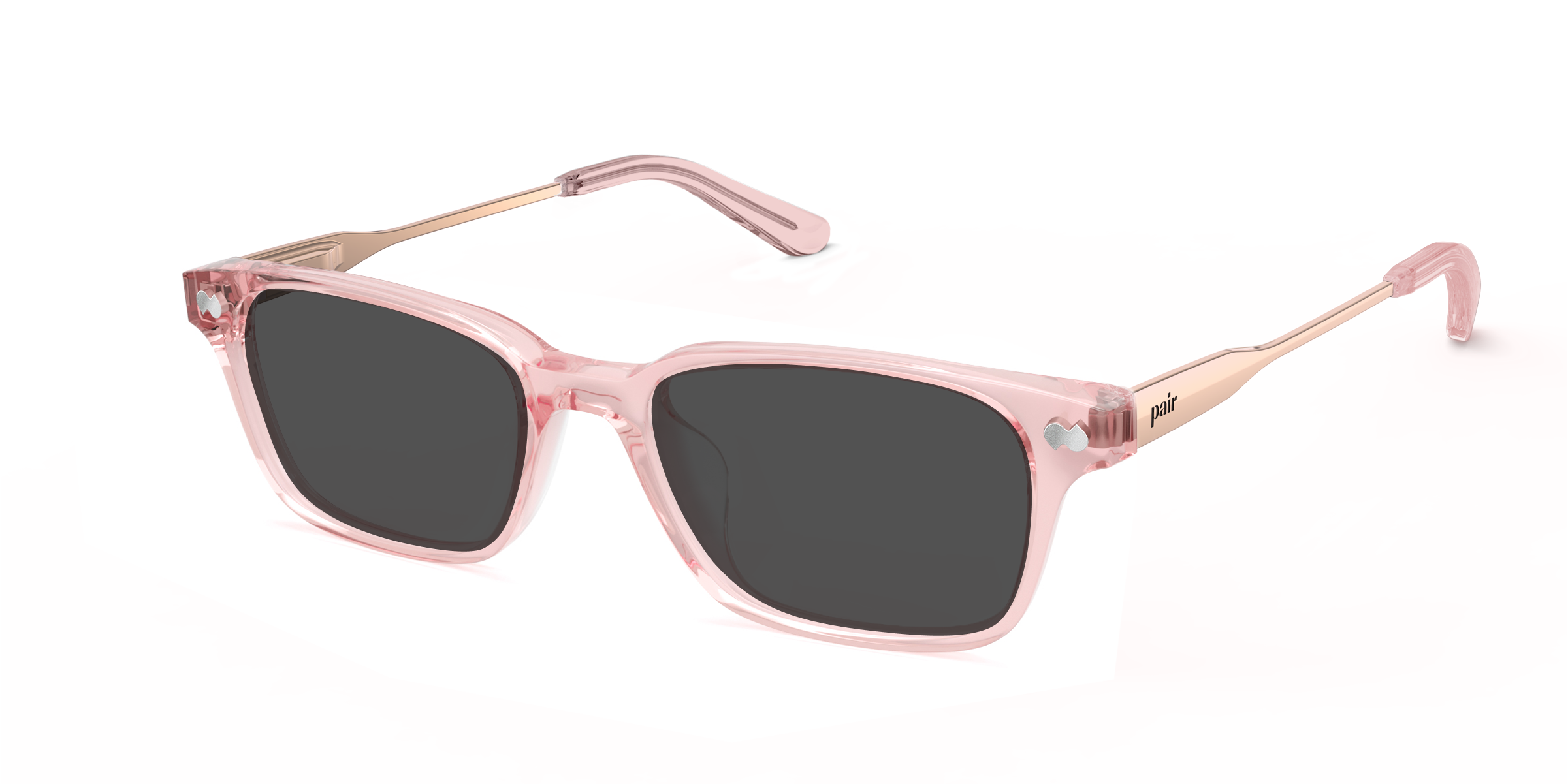 The Finley - Pink Clear Acetate Rose Gold Metal Sun