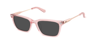 The Larkin - Pink Clear Acetate Rose Gold Metal Sun
