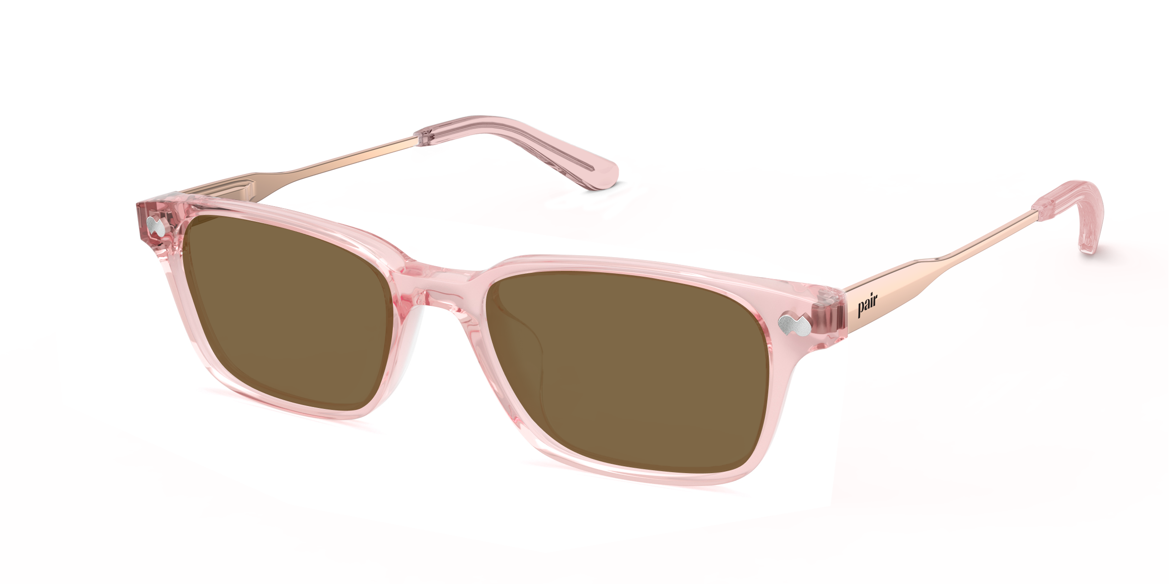 The Finley - Pink Clear Acetate Rose Gold Metal Sun - Image 2