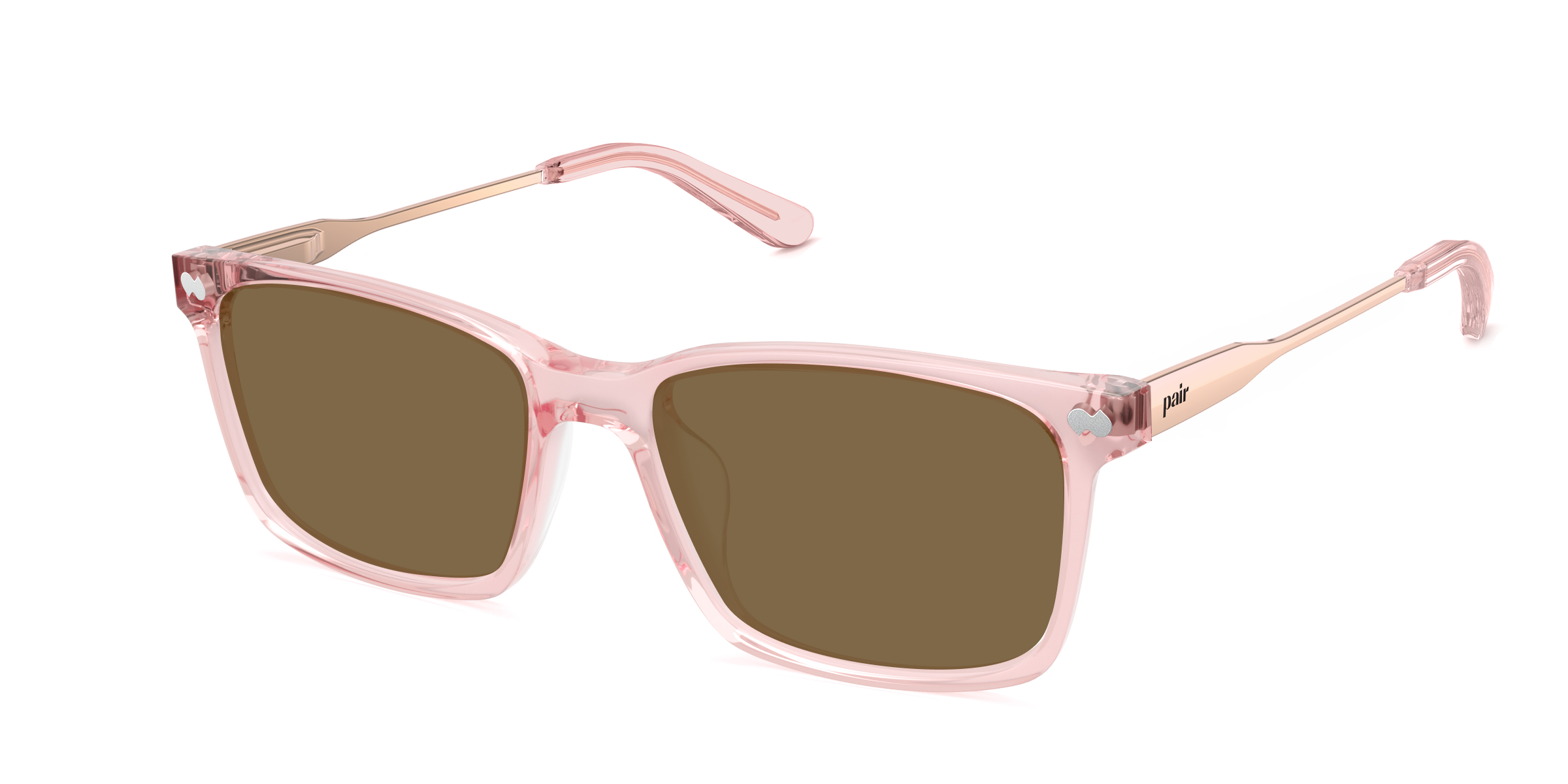 The Kirby - Pink Clear Acetate Rose Gold Metal Sun - Image 2