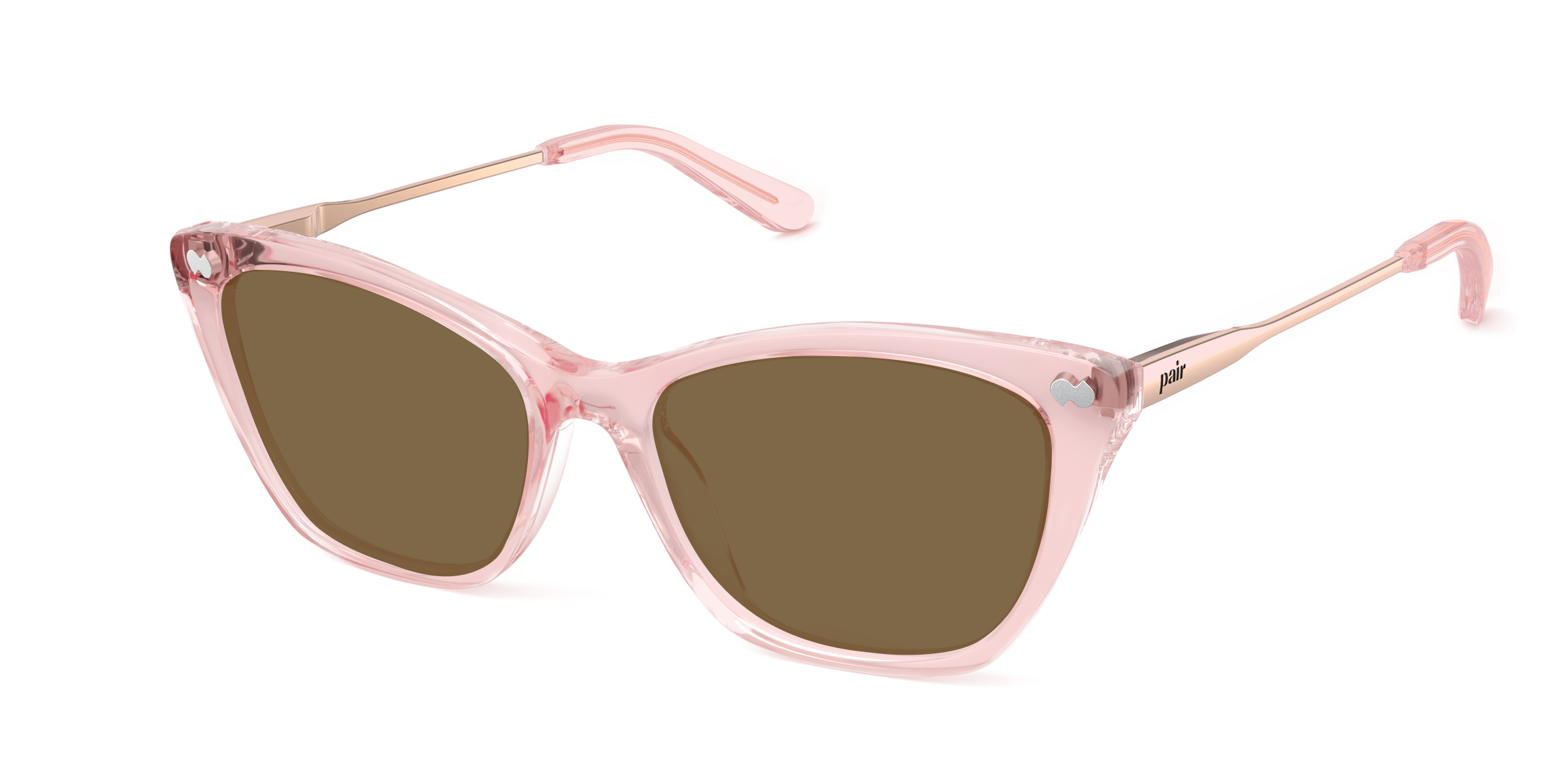 The Wanda - Pink Clear Acetate Rose Gold Metal Sun - Image 2