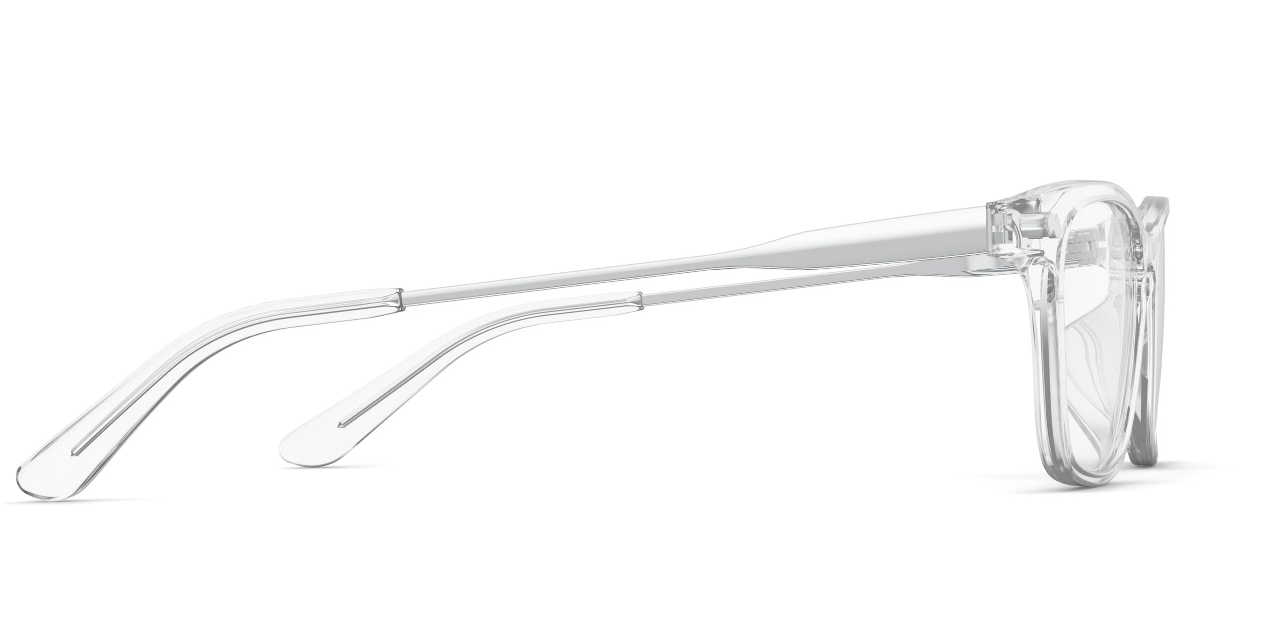The Casper - Crystal Clear Acetate Silver Metal - Image 3