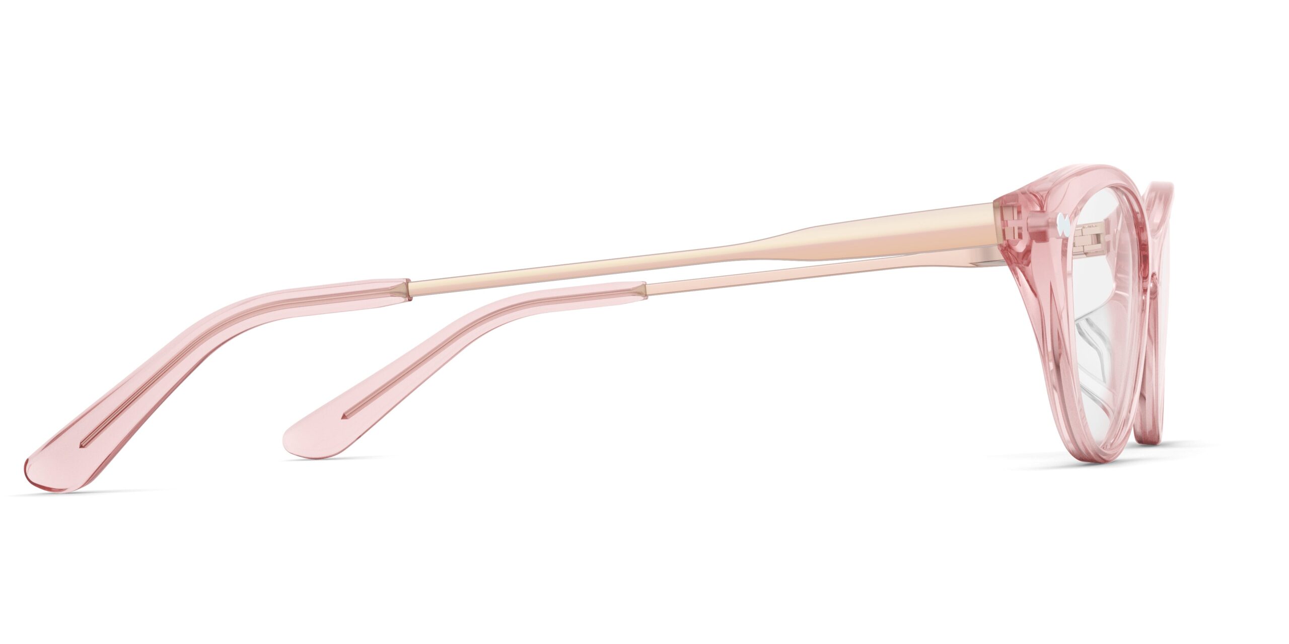 The ella - Pink Clear Acetate Rose Gold Metal - Image 3