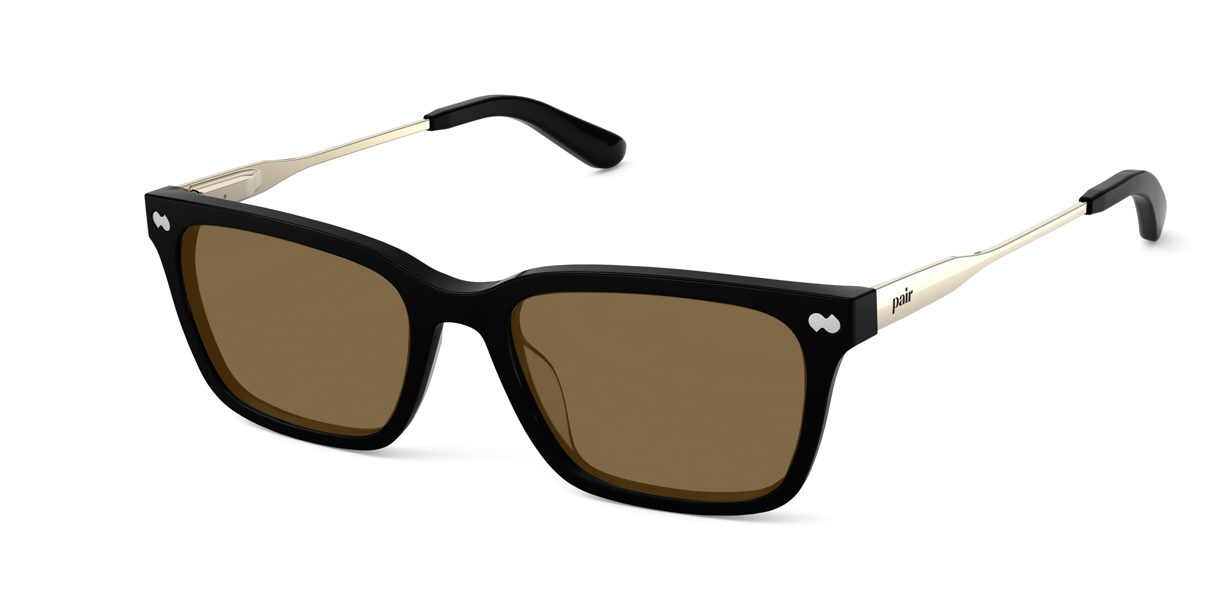 The Larkin - Black Acetate Gold Metal Sun - Image 2