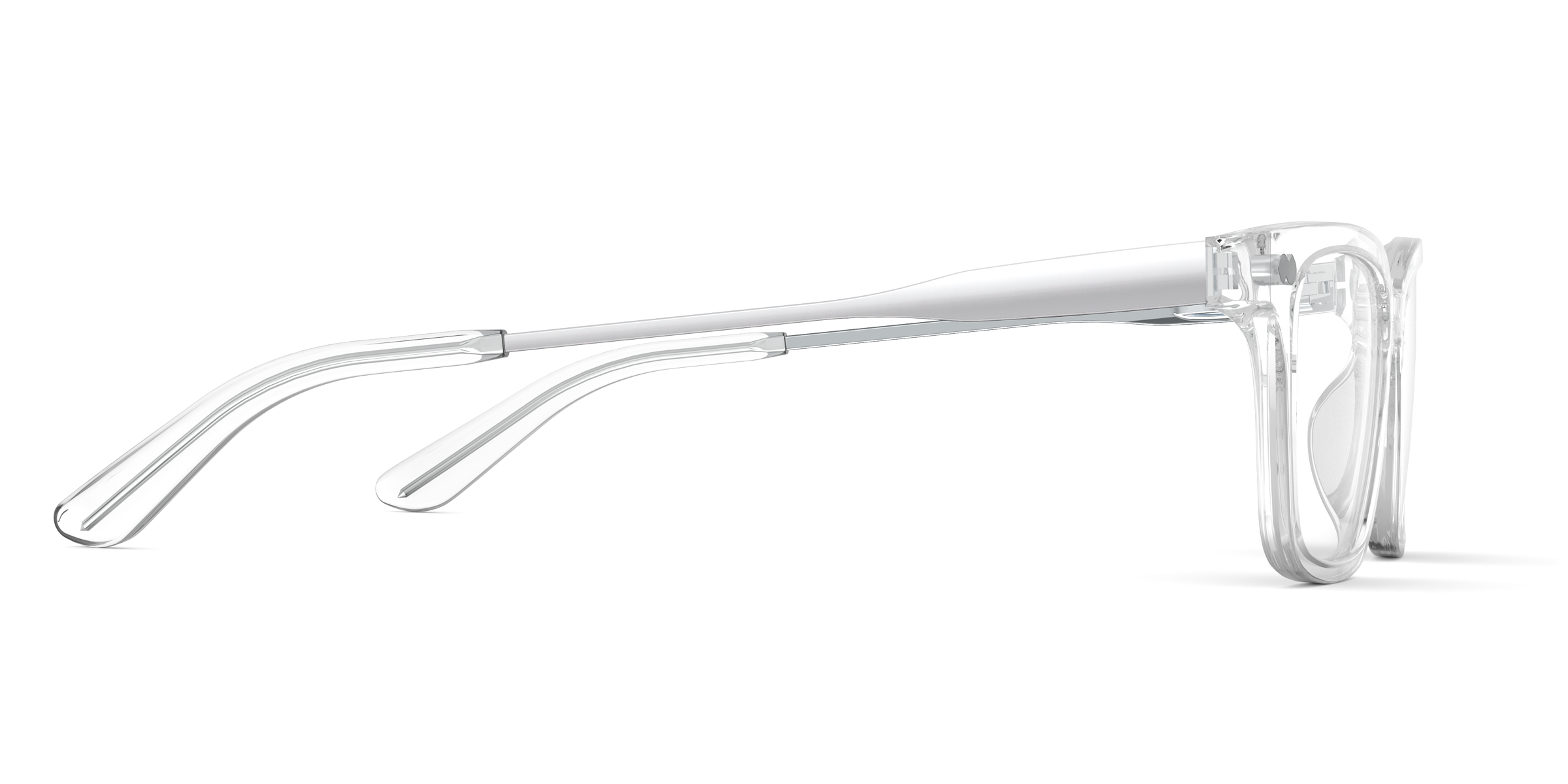 The Larkin - Crystal Clear Acetate Silver Metal - Image 3