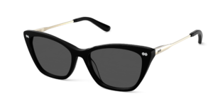 The Wanda - Black Acetate Gold Metal Sun